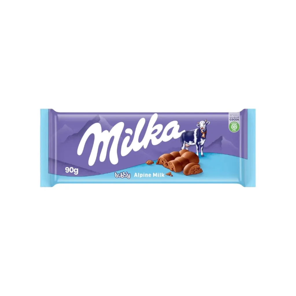 Milka Tablet Bubbly Alpine Milk 90g