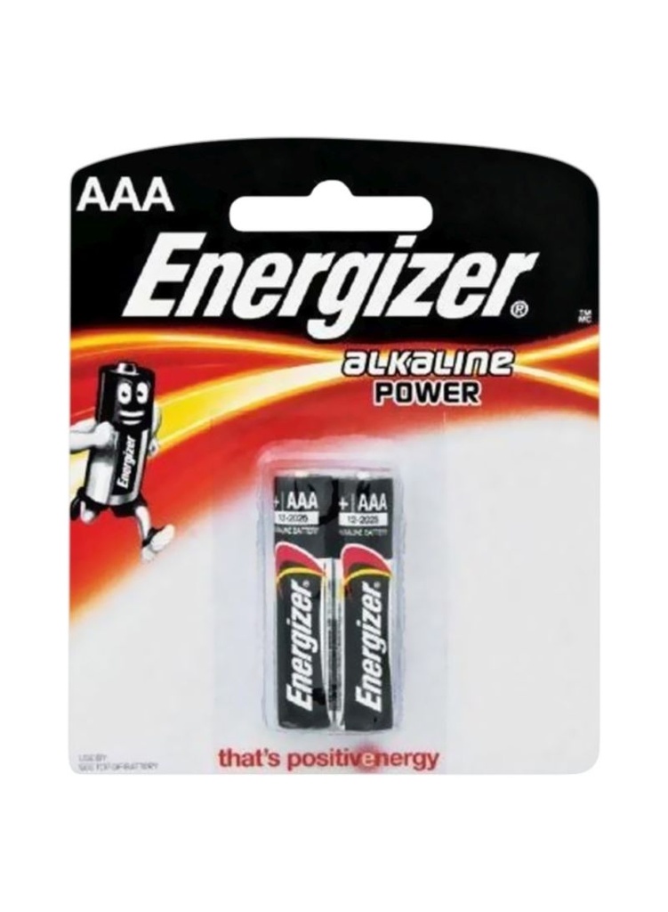 Energizer Alkaline Power AAA2 1.5V LR03 Batteries