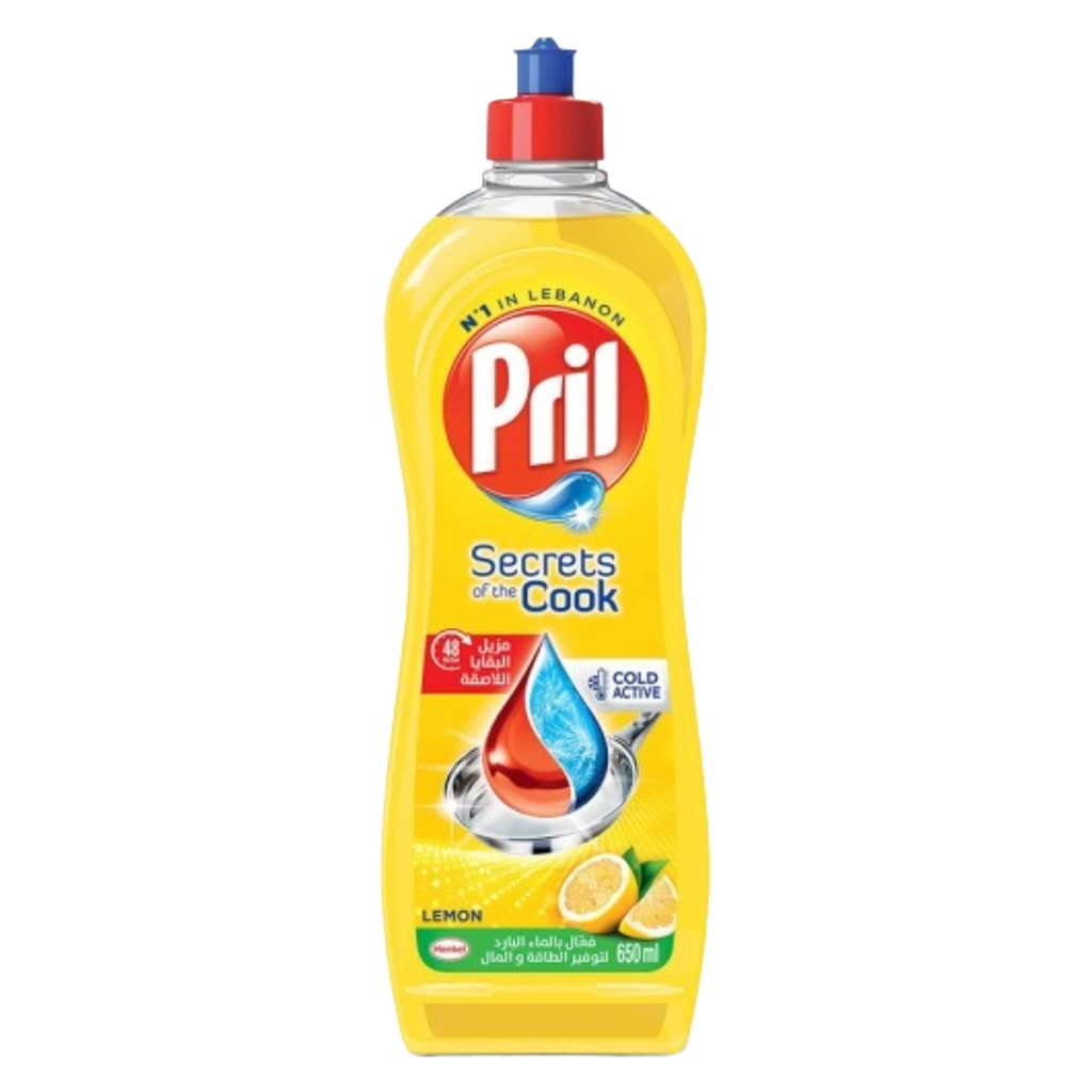 Pril Cold Active Dishwashing Liquid Lemon 650ml