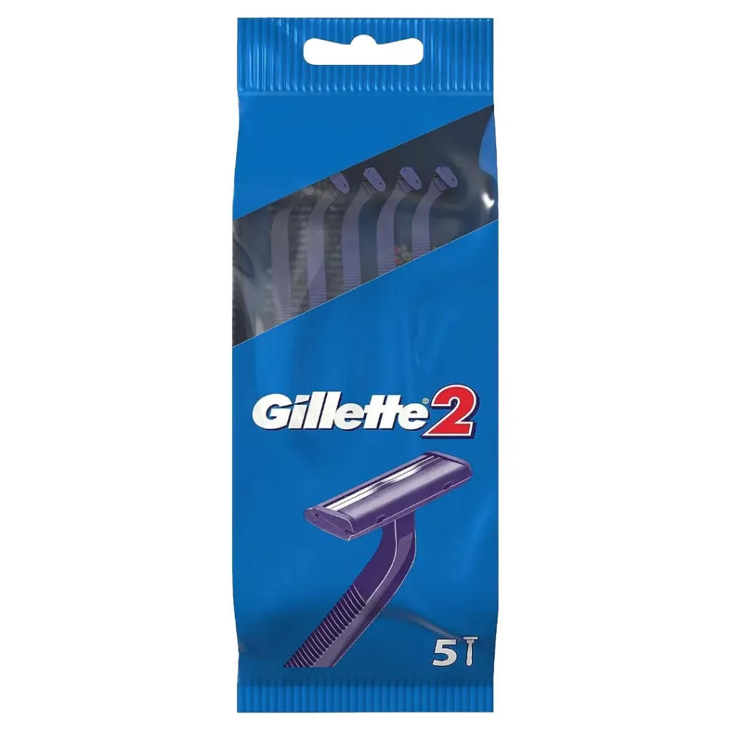 Gillette 2 Disposable Razors Stainless 5 pcs