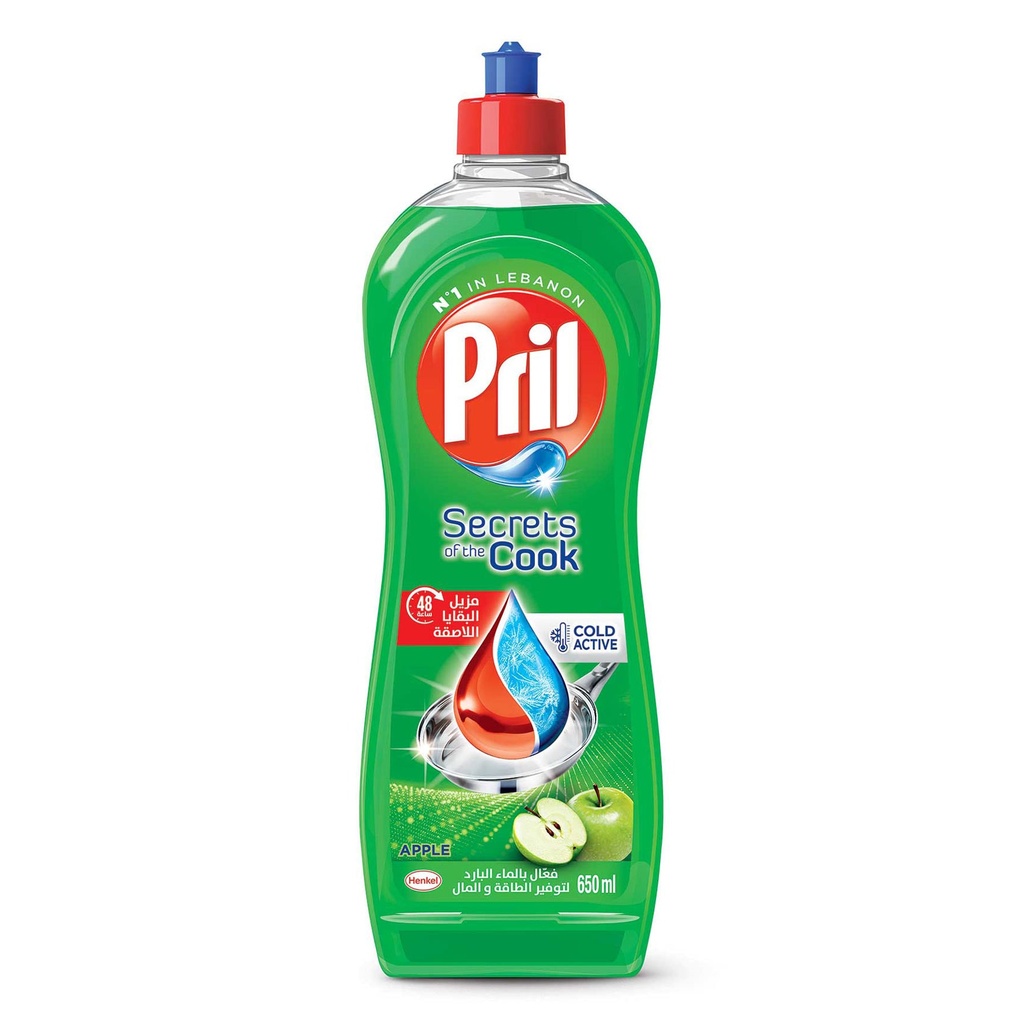 Pril Cold Active Dishwashing Liquid Apple 650ml