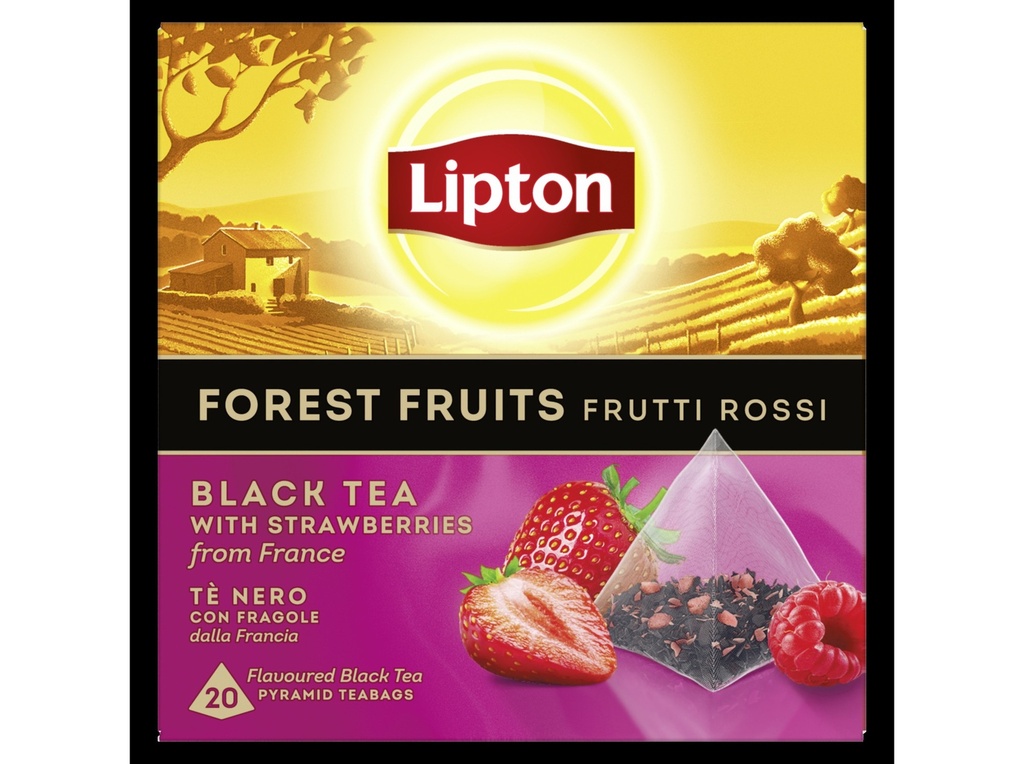 Lipton Forest Fruits Frutti Rossi Black Tea With Strawberries 20 teabags 30g