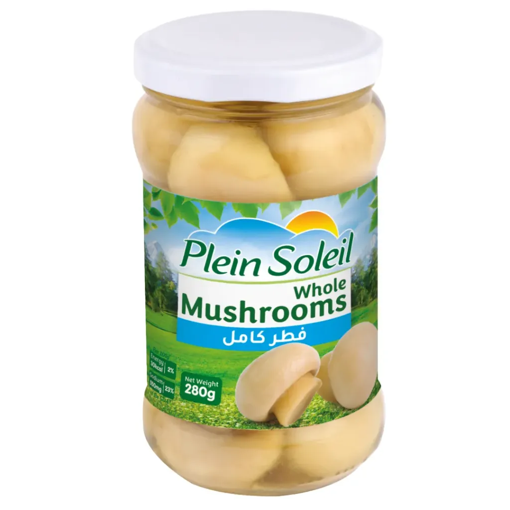 Plein Soleil Whole Mushrooms in Glass Jar 280g