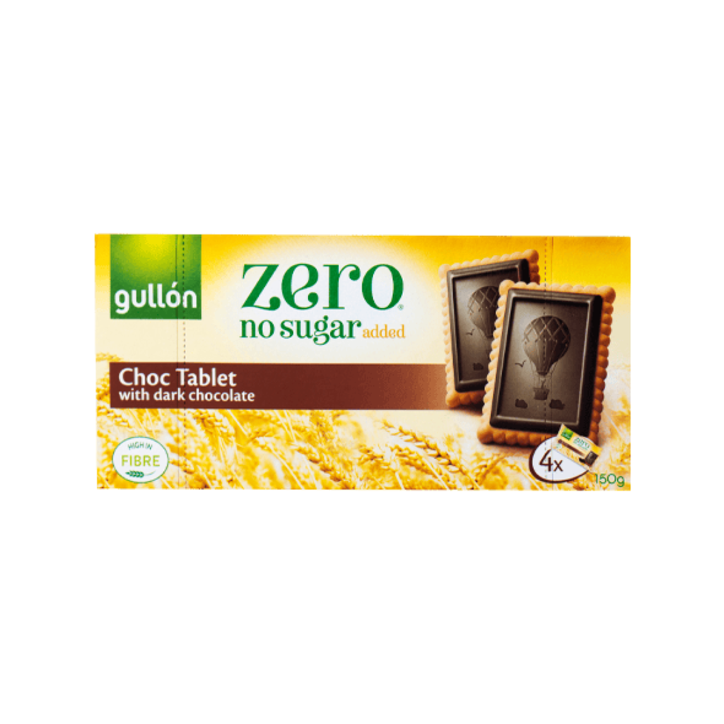 Gullon Zero Choc Tablet With Dark Chocolate No Sugar Added 150g