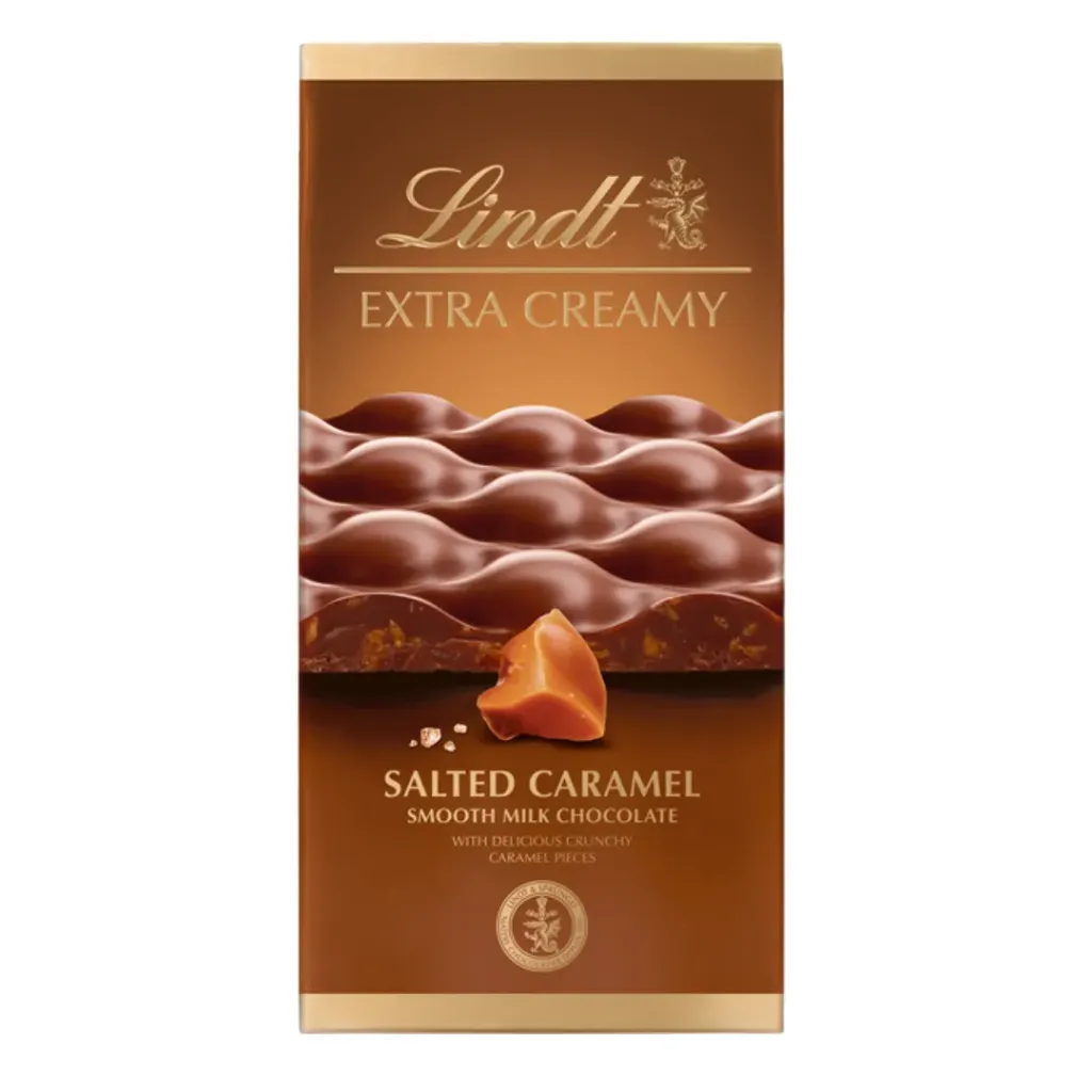 Lindt Extra Creamy Salted Caramel Smooth Milk Chocolate Tablet 80g