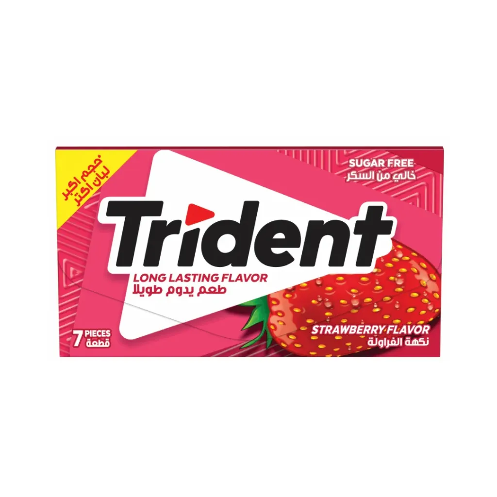 Trident Strawberry Gum Flavor 13.5g