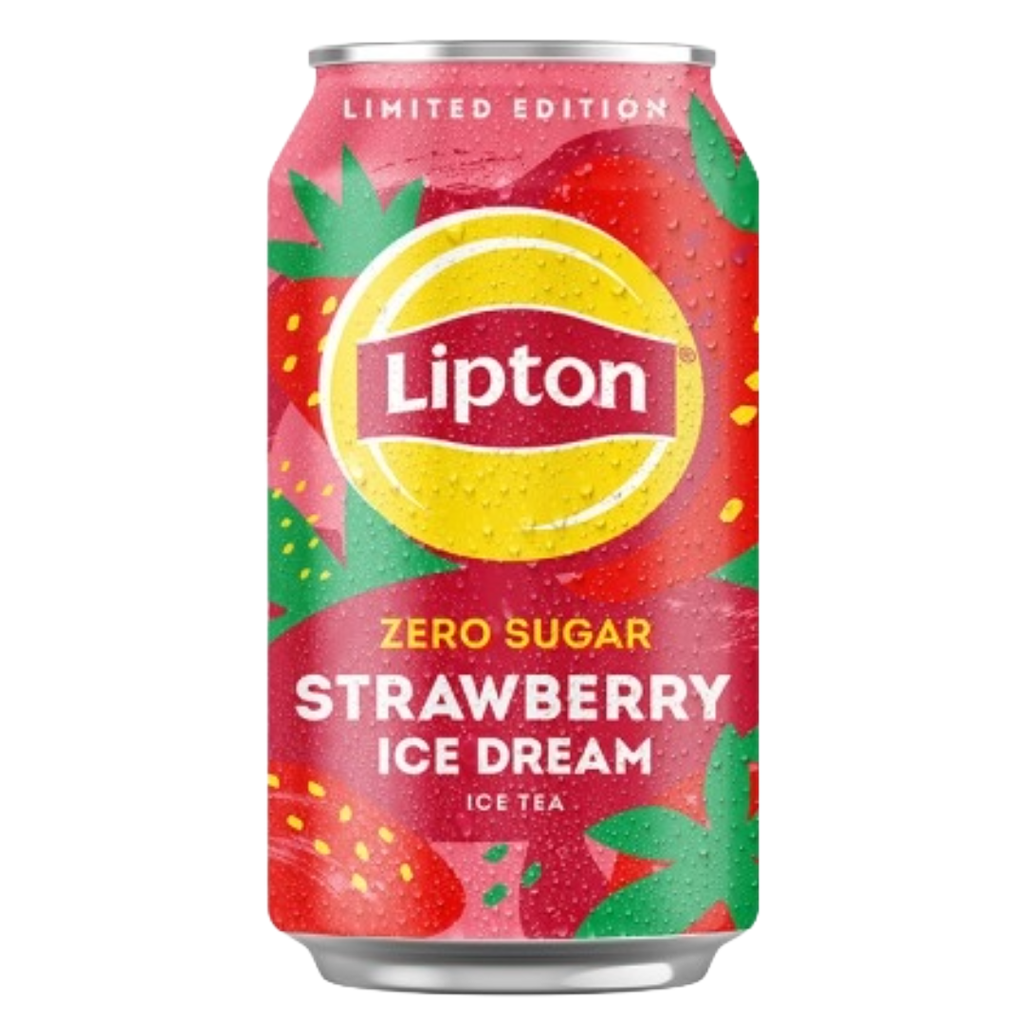 Lipton Zero Sugar Strawberry Ice Dream ICE TEA Can 320ml