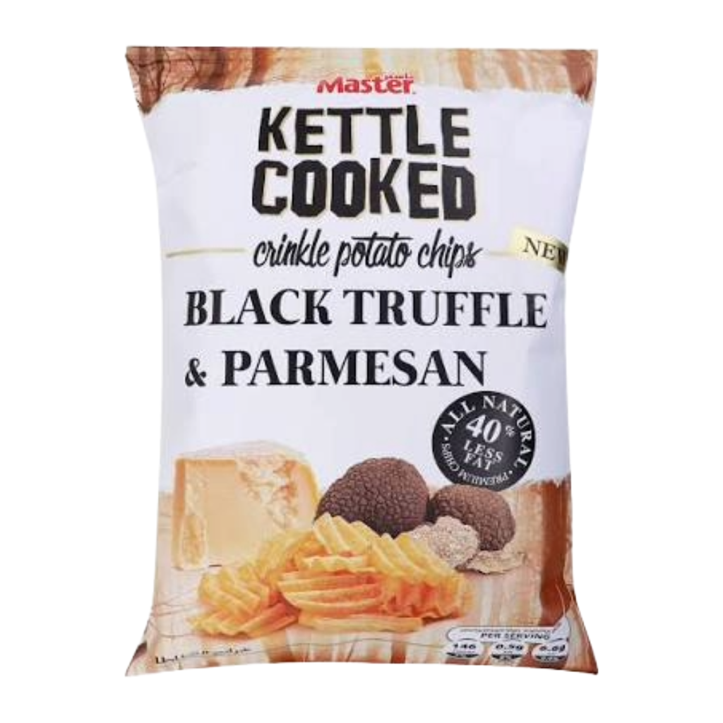 Master Kettle Crinkle Potato Chips Black Truffle & Parmesan Flavor 170g