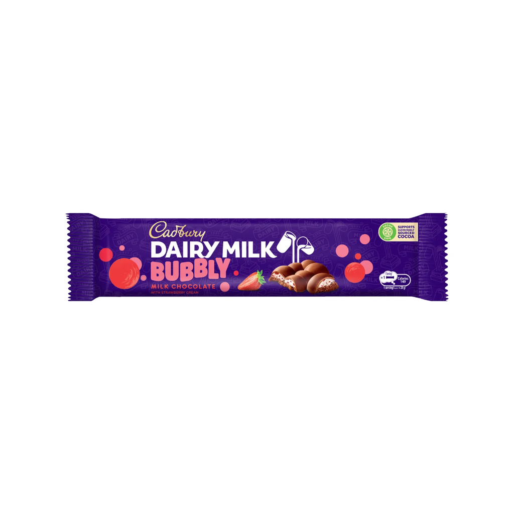 Cadbury Dairy Milk Bubbly Strawberry 27g