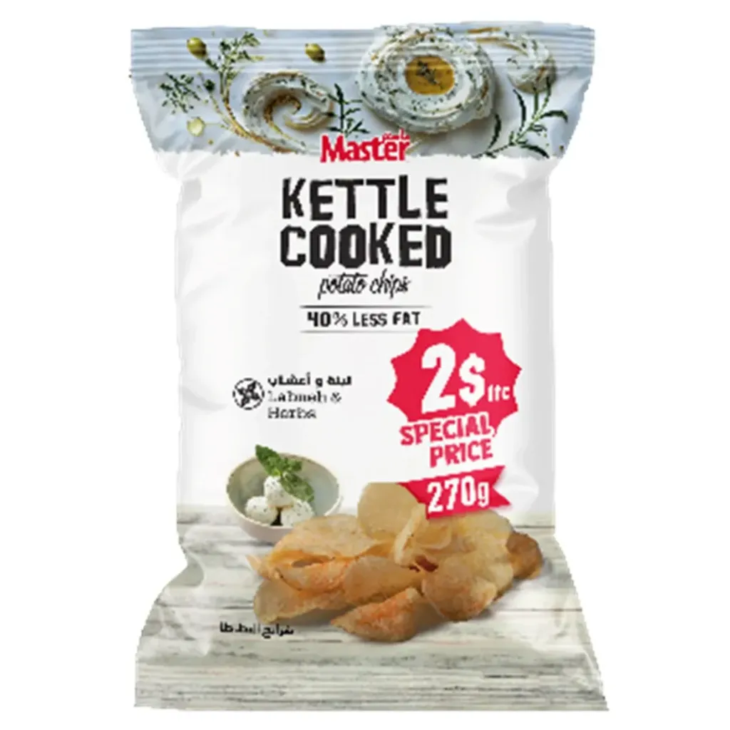 Master Kettle Cooked Potato Chips Labneh & Herbs Flavor 270g