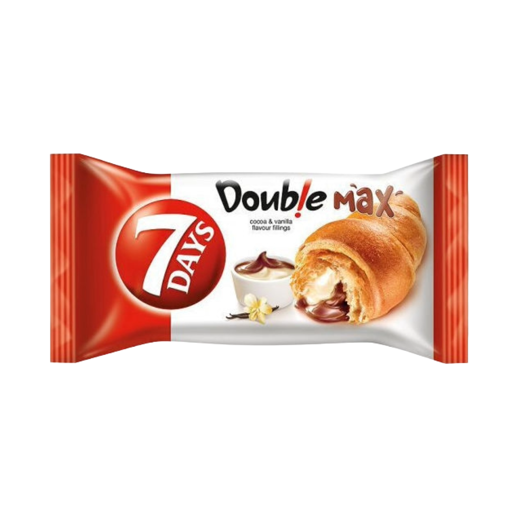 7 Days Double Max Croissant With Cocoa & Vanilla Falvour Filling 92g