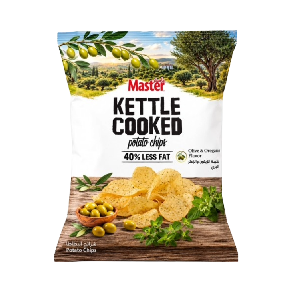 Master Kettle Cooked Potato Chips Olive & Oregano Flavor 76g