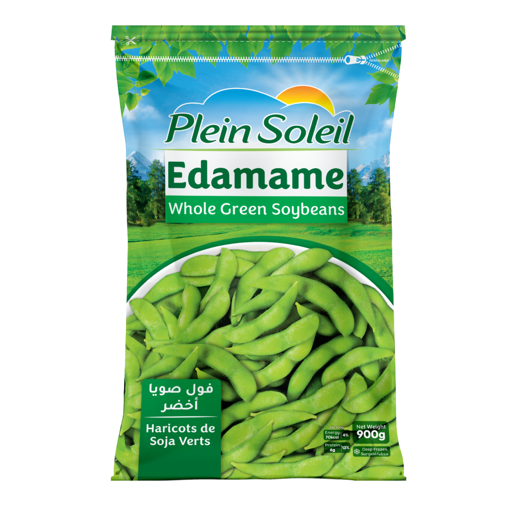 Plein Soleil Frozen Edamame Whole Green Soybeans 400g